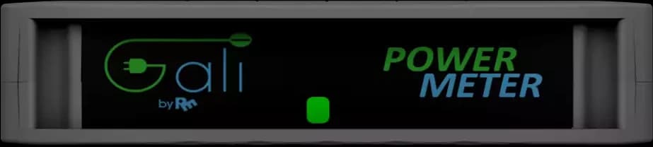 Il GALI Power Meter visto di fronte, con il logo GALI e il LED di stato
